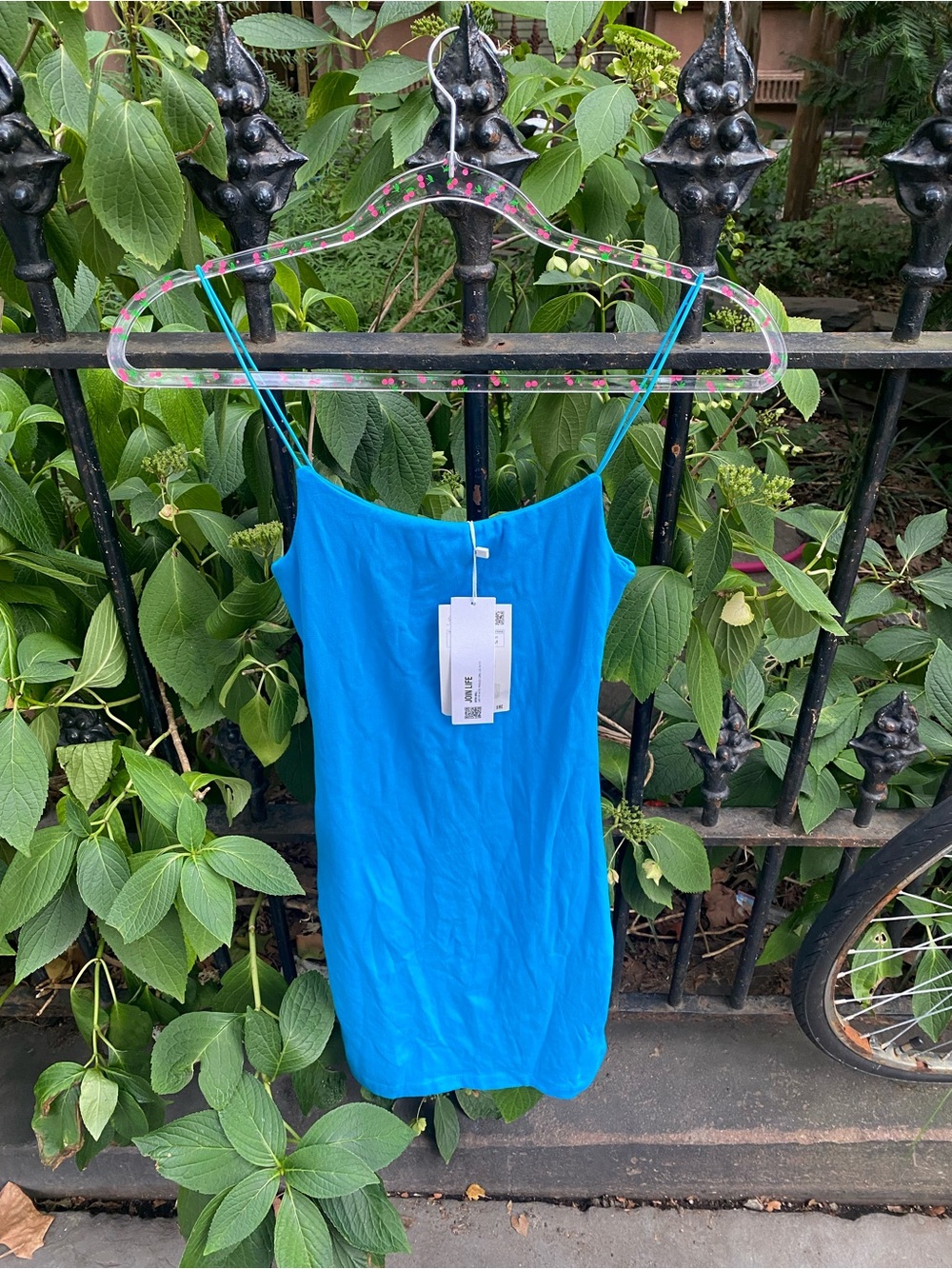 Zara Bright Blue Spaghetti Strap Mini Dress